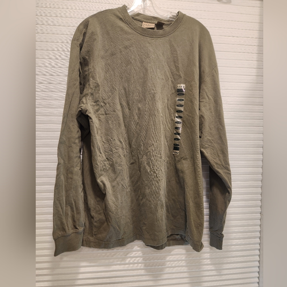NWT L.L. Bean Men's Loden Green Long Sleeve Shirt